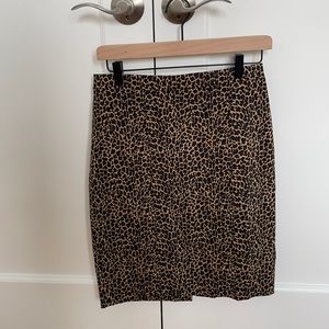 A JCREW pencil printed skirt.
